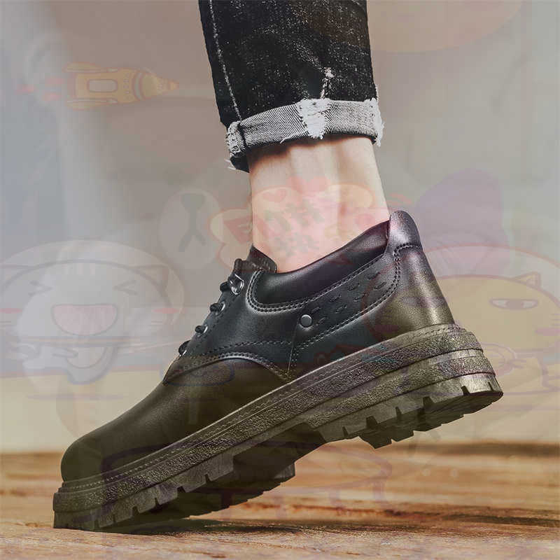 Outdoor Sports Center - Dark Natural Leather Fashion Trainers Tennis