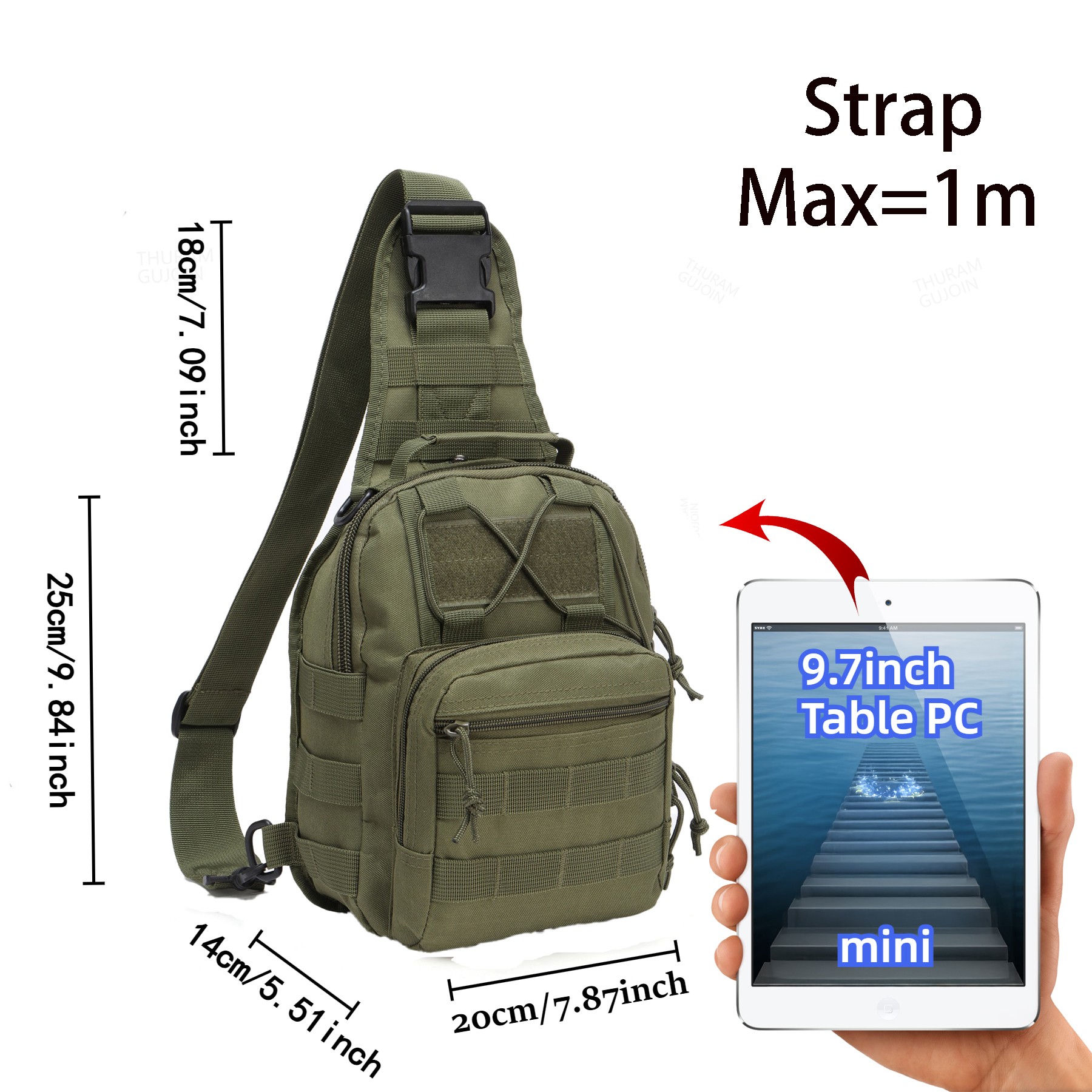 THURAM Outdoor Tactical Bag Ba - Outdoor Sport Backpack recension och pris